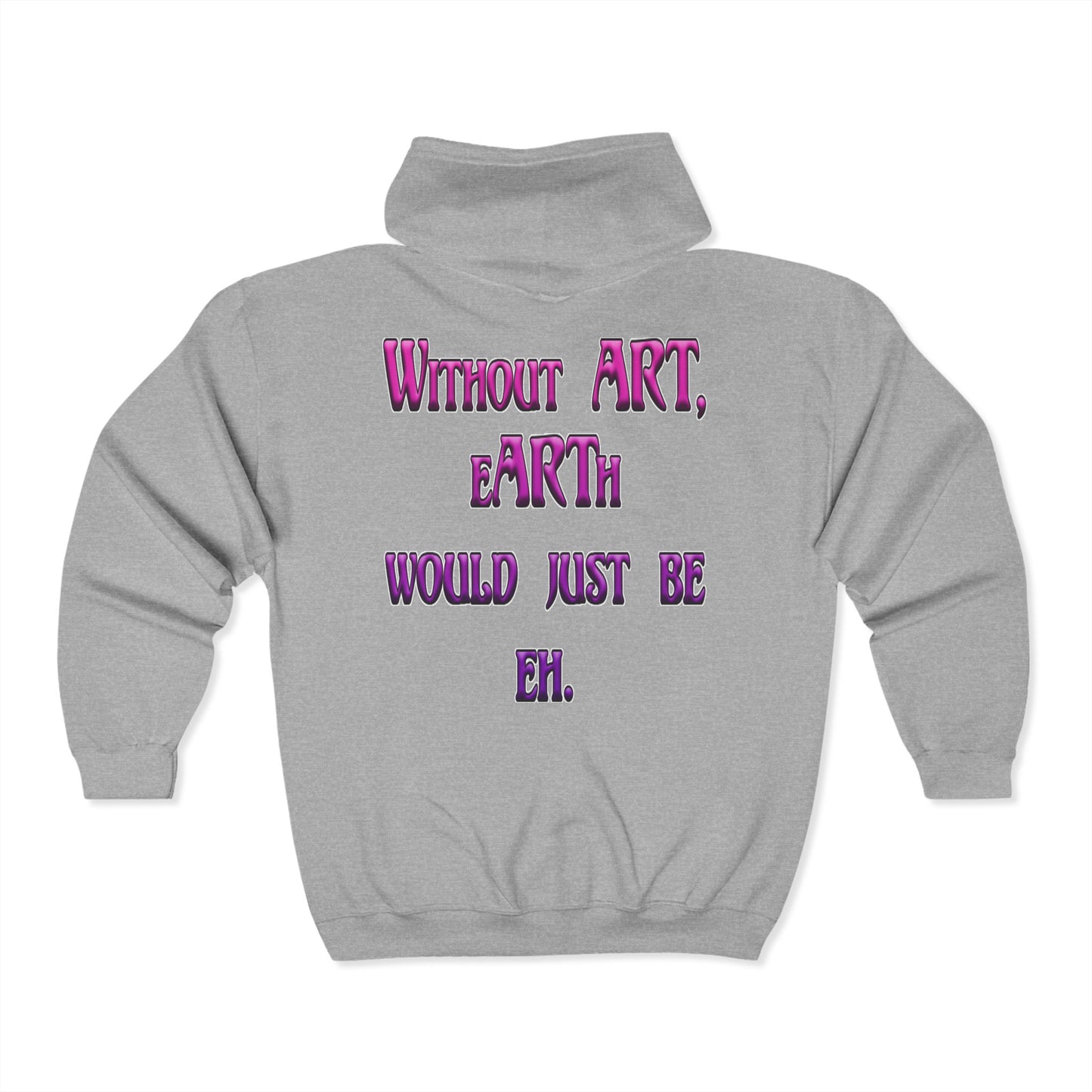 No Drama Tattoos Zip Hoodie - Comfortable Wear for Creatives, Perfect for Gift Giving, Art Lovers, and Casual Outings