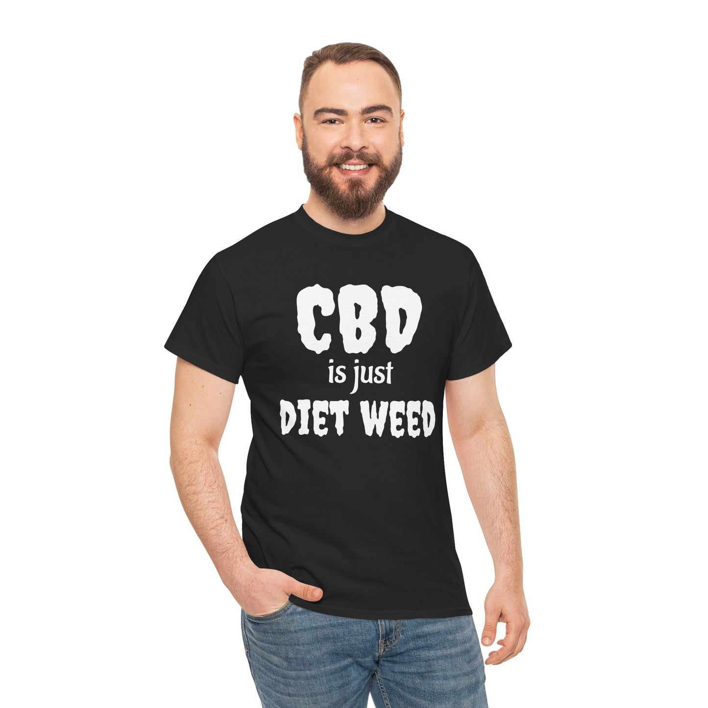 Funny CBD Diet Weed Tee, Unisex Cotton T-Shirt, Humorous Gift for Him/Her, Perfect for Casual Outings, Gifts for Friends