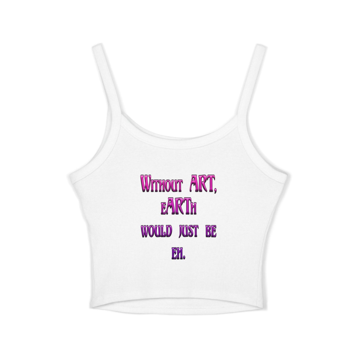 NO DRAMAM TATTOOS logo Women's Spaghetti Strap Tank Top, Creative Graphic Tee, Summer Fashion, Festival Wear, Gift for Artists