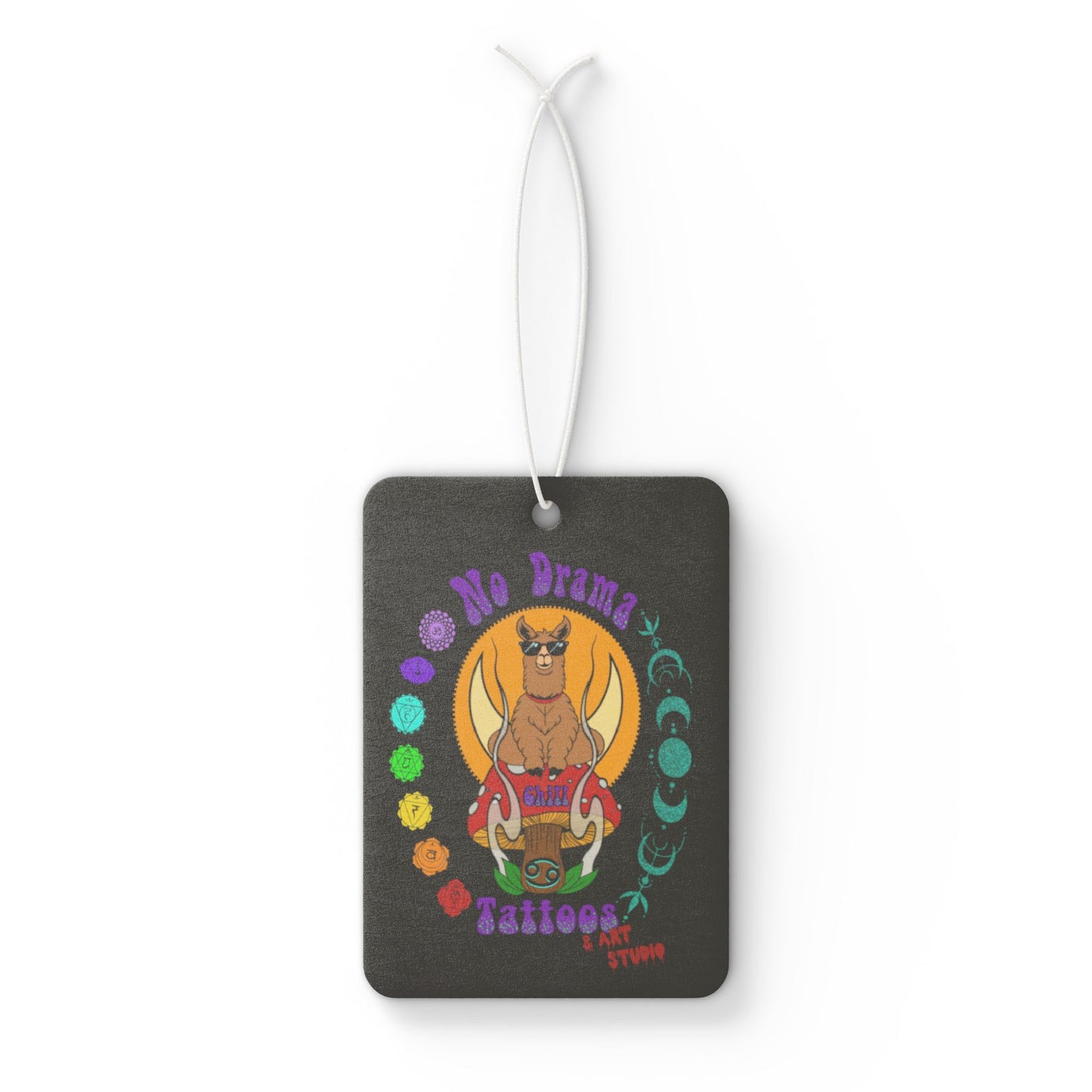 No Drama Tattoo Car Air Freshener | Ideal for Road Trips, Home Décor, Gift for Dog Lovers, Stress Relief, Funky Decor