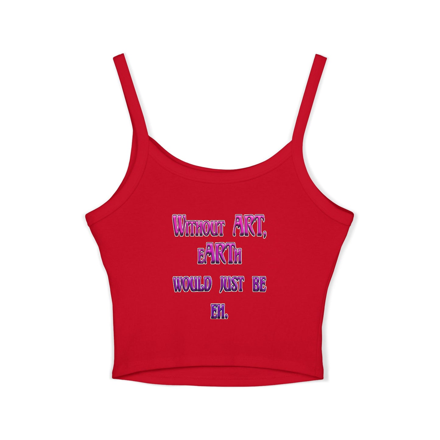 NO DRAMAM TATTOOS logo Women's Spaghetti Strap Tank Top, Creative Graphic Tee, Summer Fashion, Festival Wear, Gift for Artists