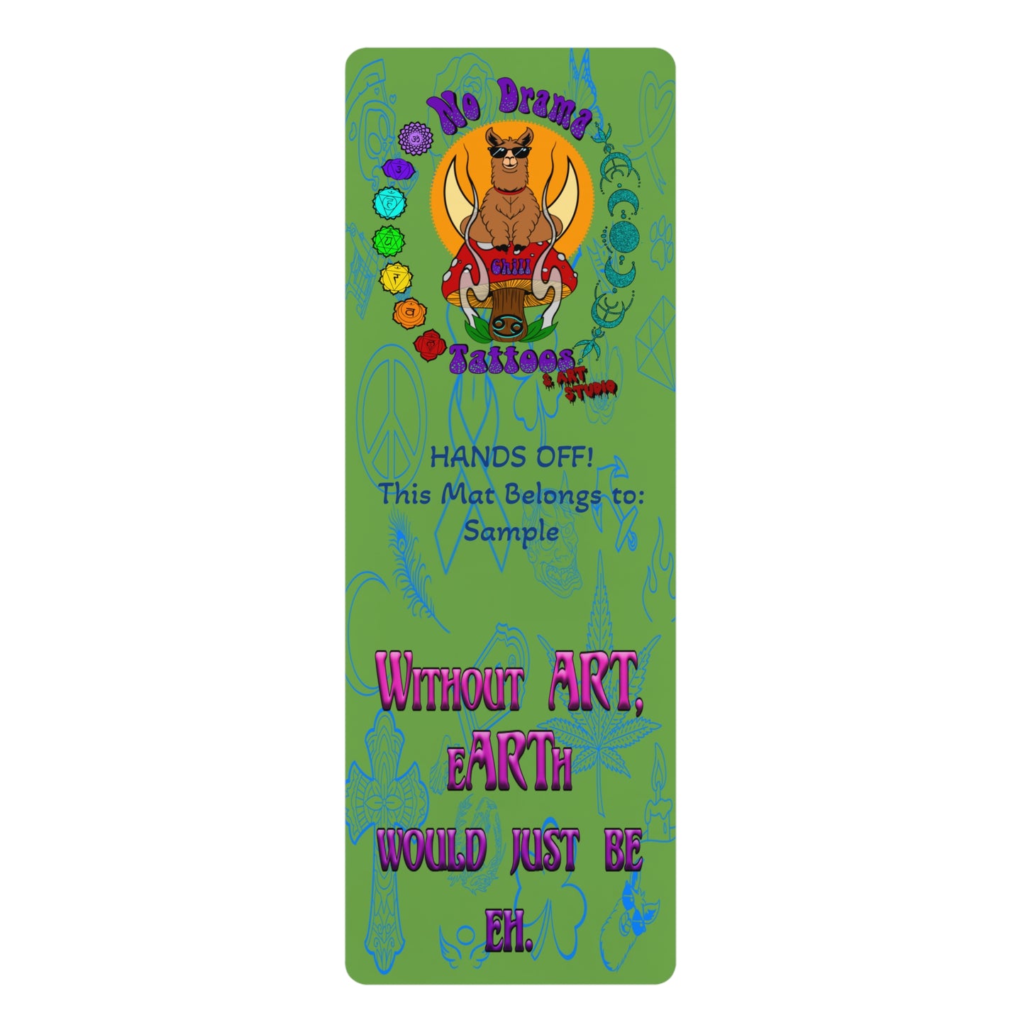 No Drama Tattoos Rubber Yoga Mat