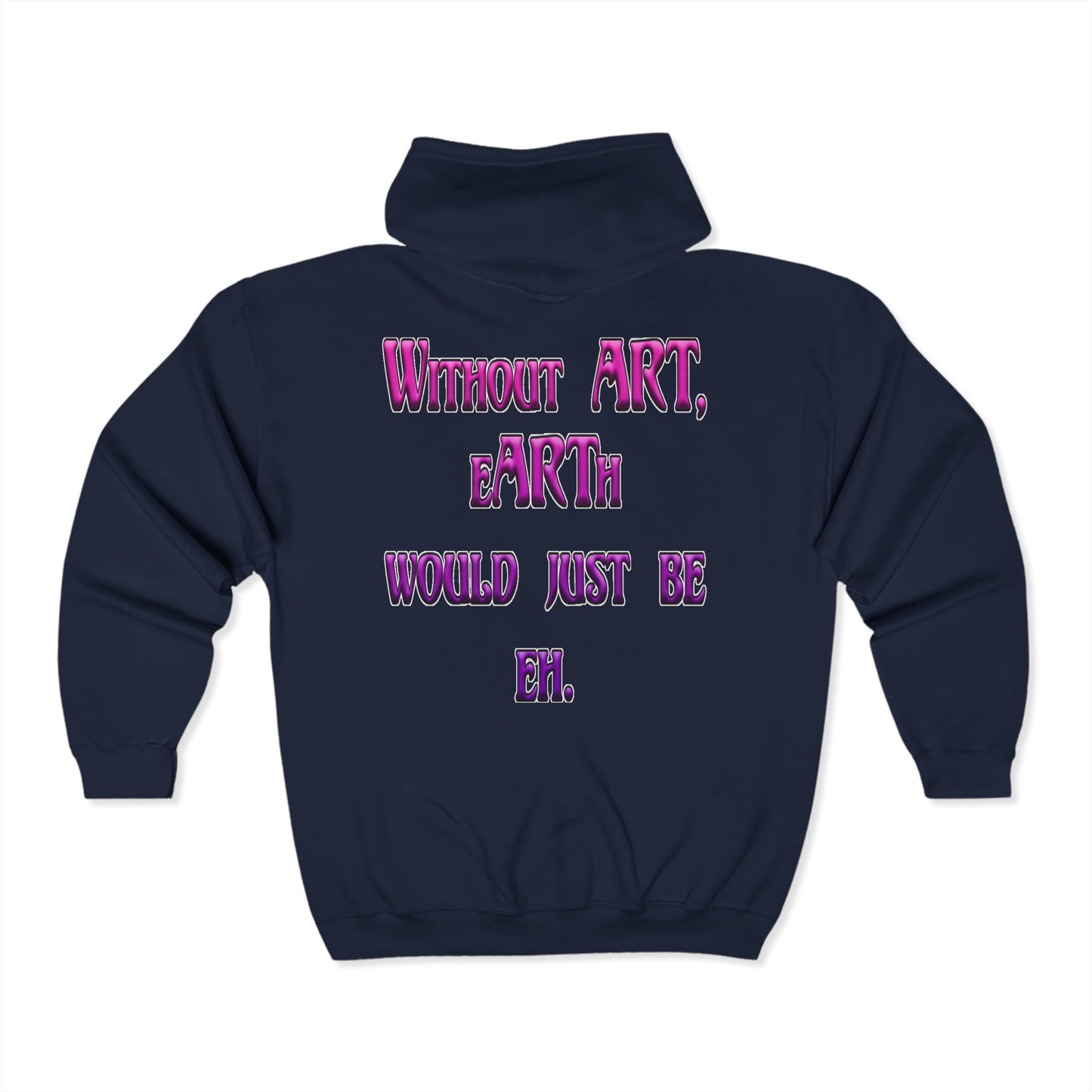 No Drama Tattoos Zip Hoodie - Comfortable Wear for Creatives, Perfect for Gift Giving, Art Lovers, and Casual Outings