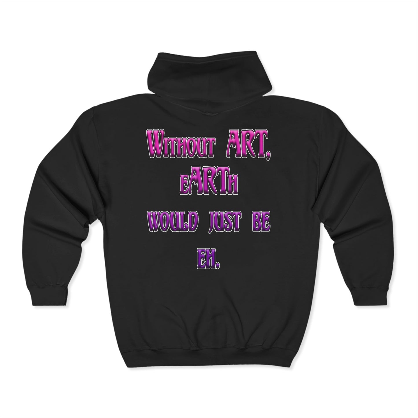 No Drama Tattoos Zip Hoodie - Comfortable Wear for Creatives, Perfect for Gift Giving, Art Lovers, and Casual Outings