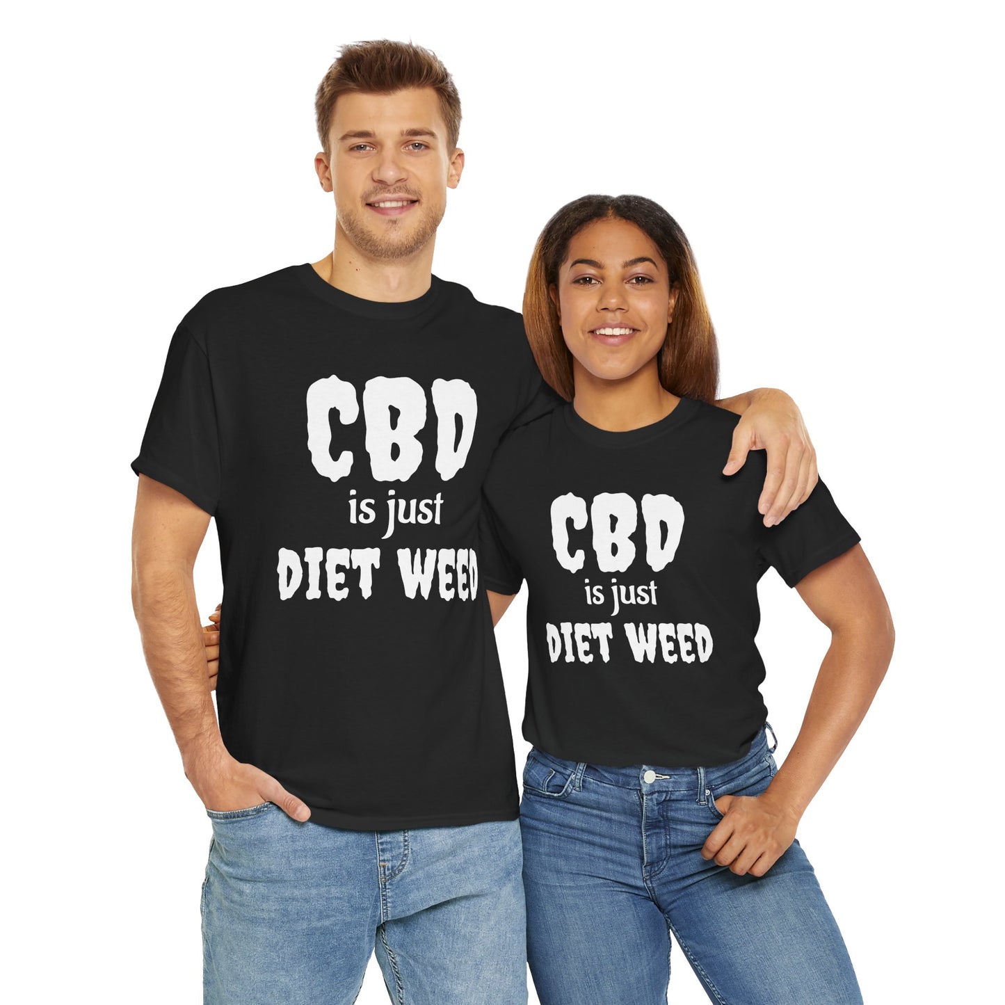 Funny CBD Diet Weed Tee, Unisex Cotton T-Shirt, Humorous Gift for Him/Her, Perfect for Casual Outings, Gifts for Friends