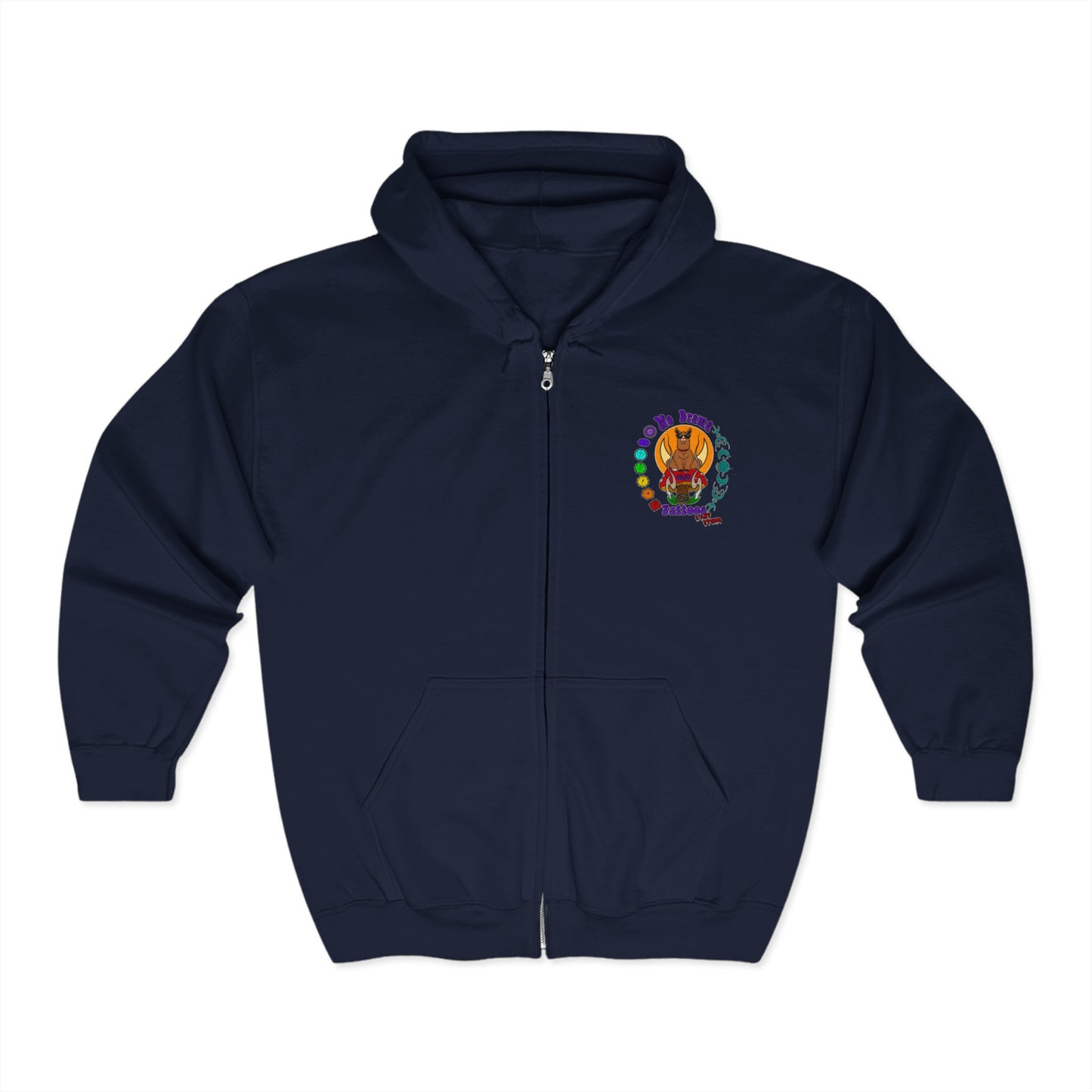 No Drama Tattoos Zip Hoodie - Comfortable Wear for Creatives, Perfect for Gift Giving, Art Lovers, and Casual Outings