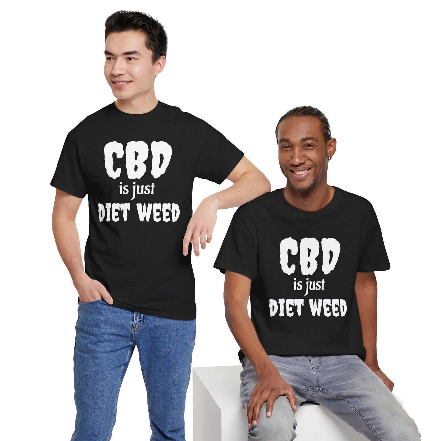 Funny CBD Diet Weed Tee, Unisex Cotton T-Shirt, Humorous Gift for Him/Her, Perfect for Casual Outings, Gifts for Friends