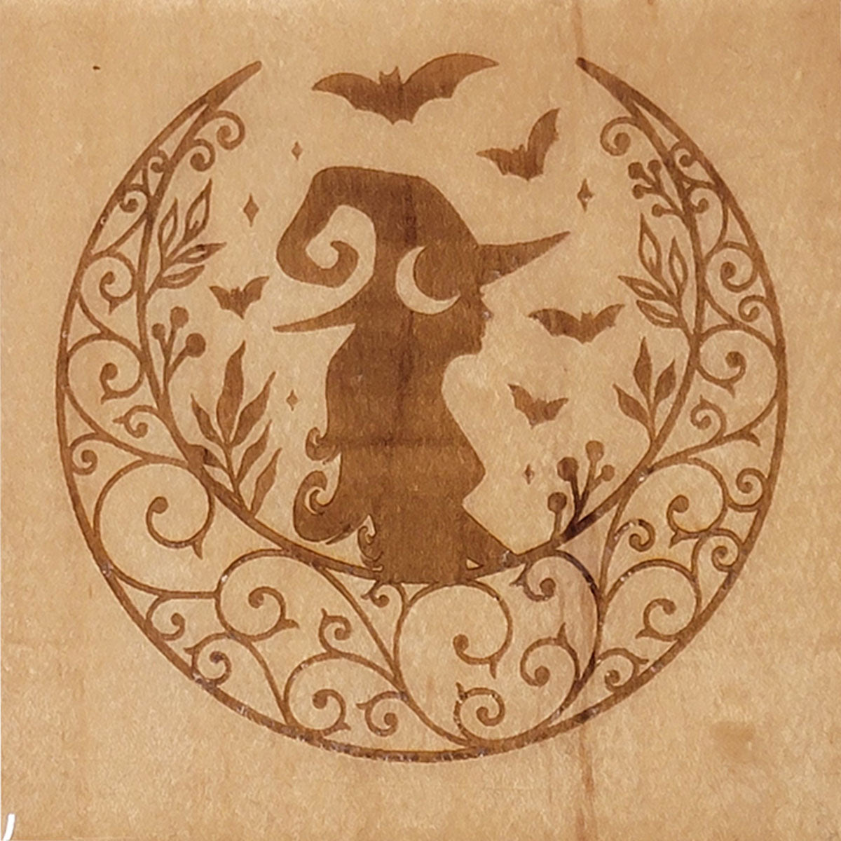 Handcrafted 4x4 Wooden Drink Coasters with Laser-Etched Hand-Drawn Designs