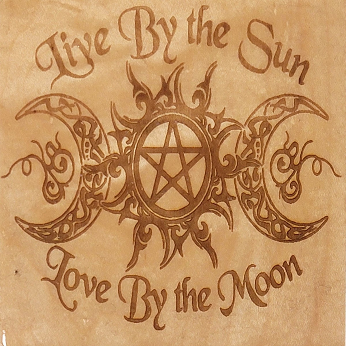 Handcrafted 4x4 Wooden Drink Coasters with Laser-Etched Hand-Drawn Designs