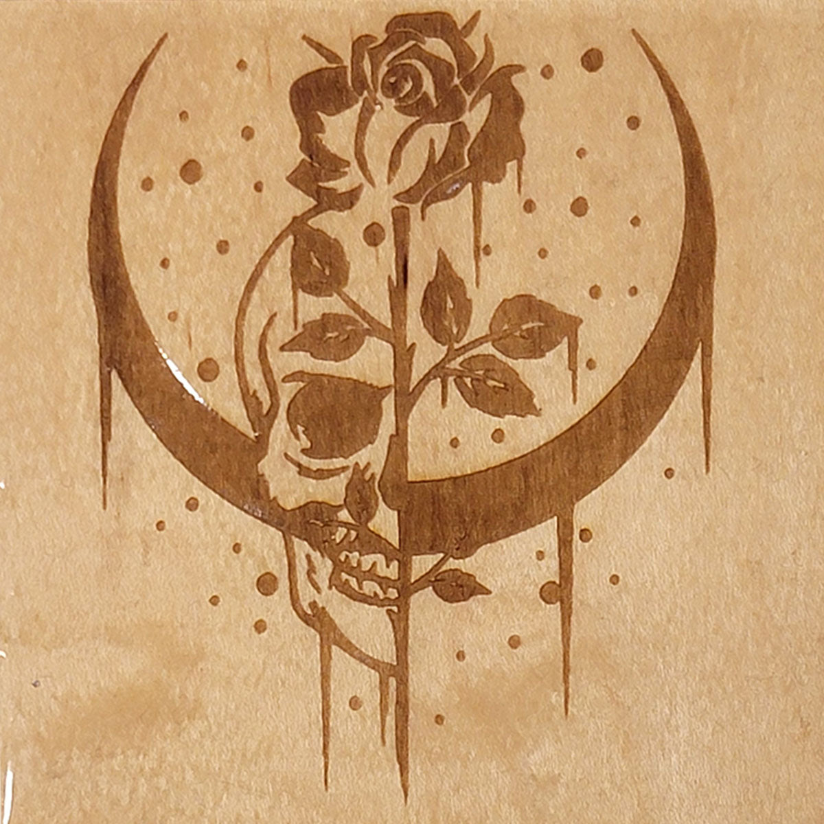 Handcrafted 4x4 Wooden Drink Coasters with Laser-Etched Hand-Drawn Designs