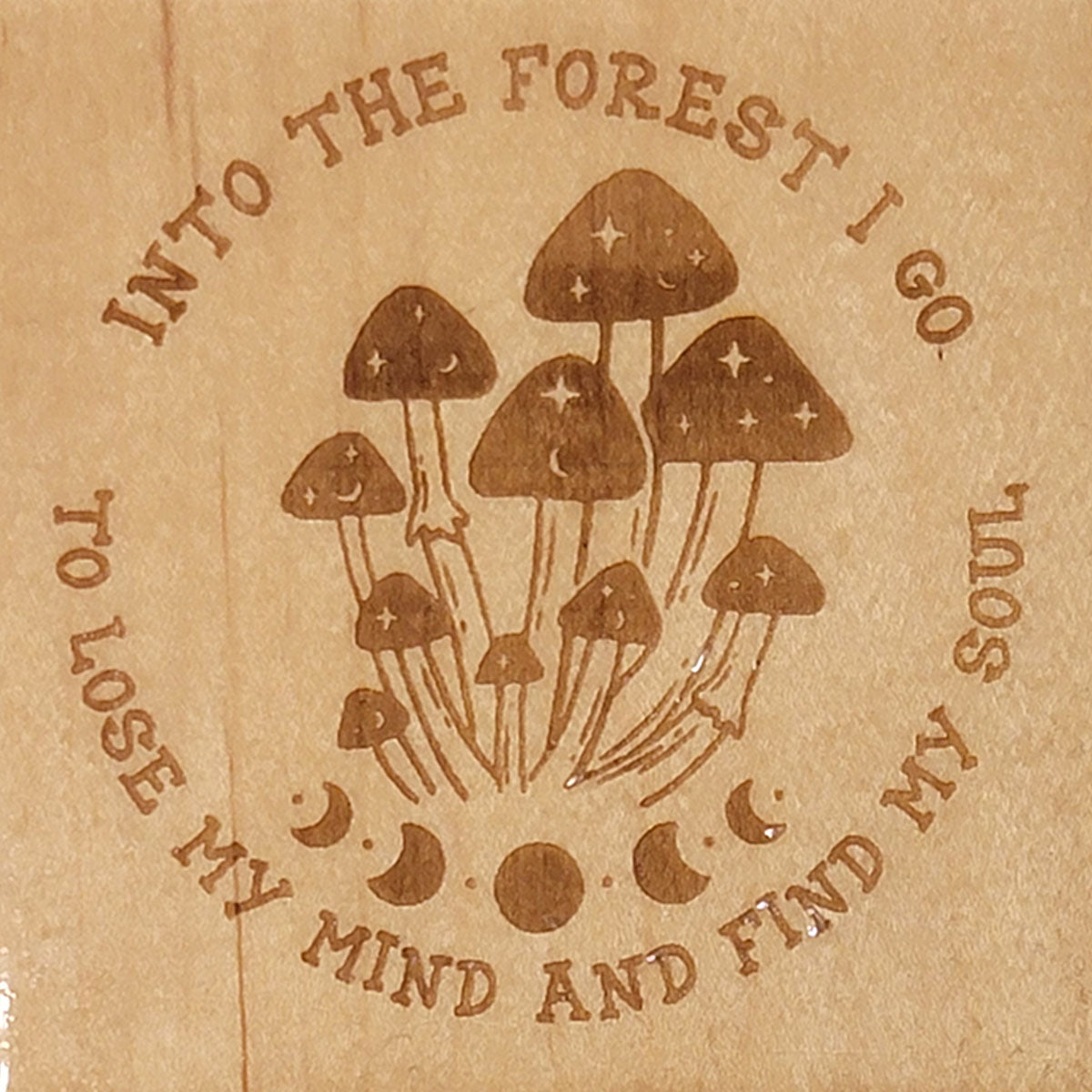 Handcrafted 4x4 Wooden Drink Coasters with Laser-Etched Hand-Drawn Designs
