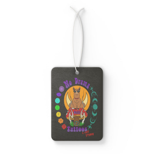 No Drama Tattoo Car Air Freshener | Ideal for Road Trips, Home Décor, Gift for Dog Lovers, Stress Relief, Funky Decor