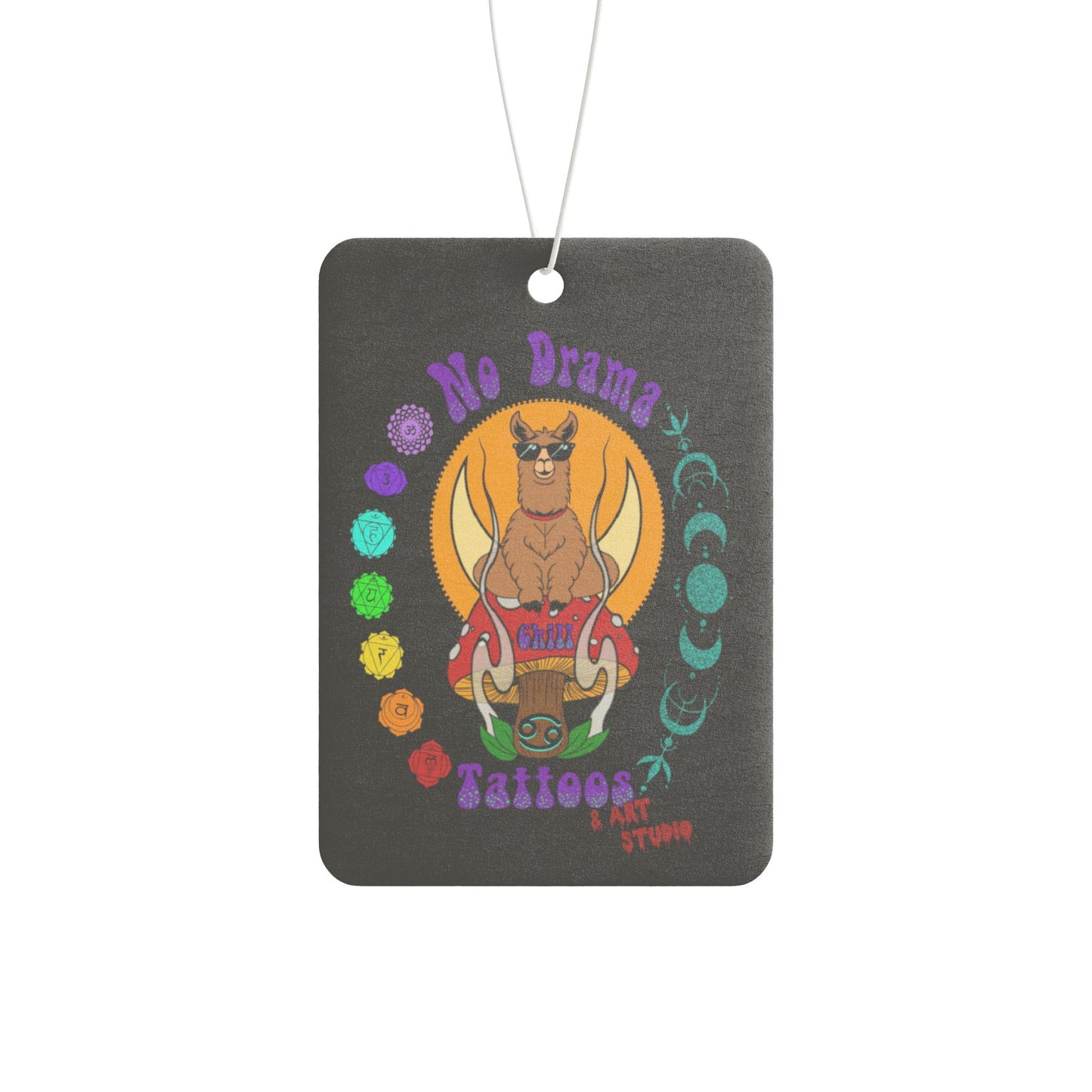 No Drama Tattoo Car Air Freshener | Ideal for Road Trips, Home Décor, Gift for Dog Lovers, Stress Relief, Funky Decor