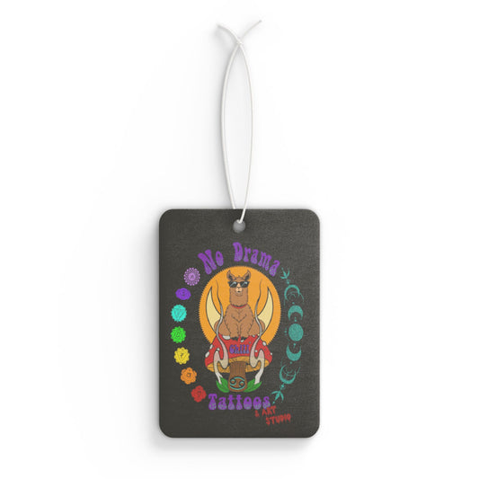 No Drama Tattoo Car Air Freshener | Ideal for Road Trips, Home Décor, Gift for Dog Lovers, Stress Relief, Funky Decor