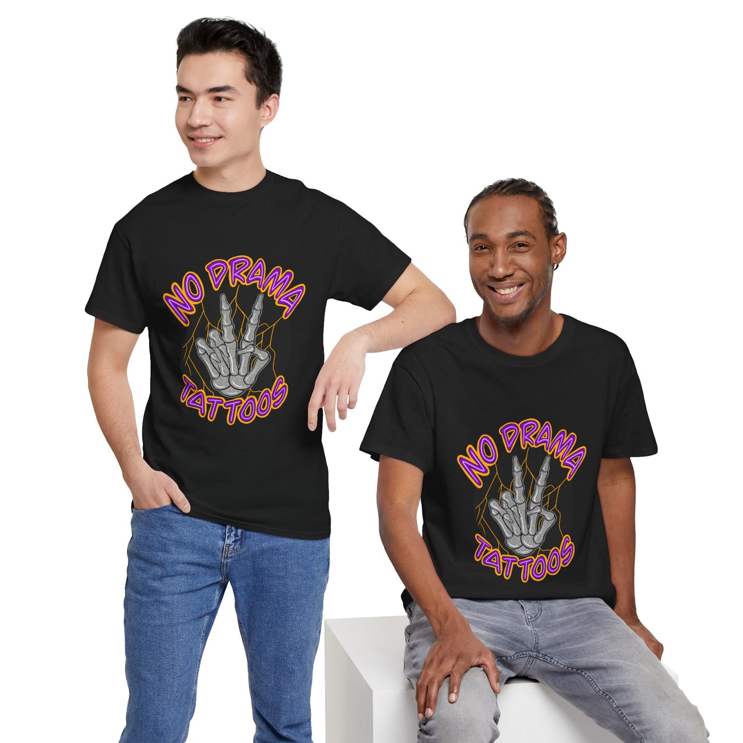 No Drama Tattoos Tee | Unisex Heavy Cotton Tee for Tattoo Lovers, Gift for Artists, Casual Wear, Tattoo Convention Apparel, Unique [...]
