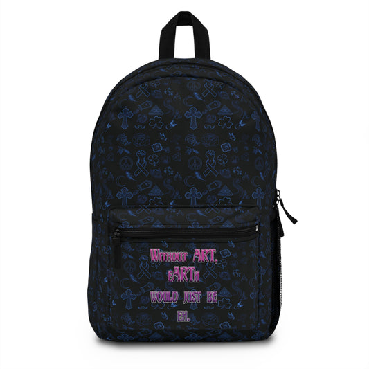 No Drama Tattoos, Tattoo Flash Sheet Backpack - Perfect for School, Travel, or Everyday Use | Cute Gift for Students, Kids, and Adventurers