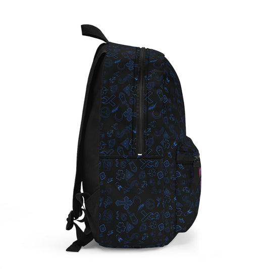 No Drama Tattoos, Tattoo Flash Sheet Backpack - Perfect for School, Travel, or Everyday Use | Cute Gift for Students, Kids, and Adventurers