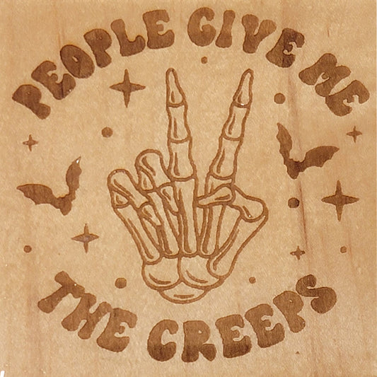 Handcrafted 4x4 Wooden Drink Coasters with Laser-Etched Hand-Drawn Designs