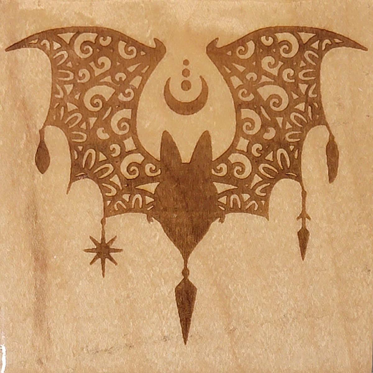 Handcrafted 4x4 Wooden Drink Coasters with Laser-Etched Hand-Drawn Designs