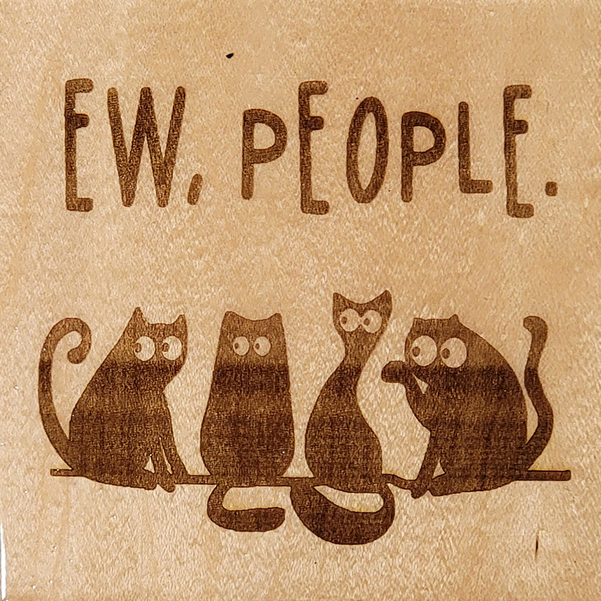 Handcrafted 4x4 Wooden Drink Coasters with Laser-Etched Hand-Drawn Designs