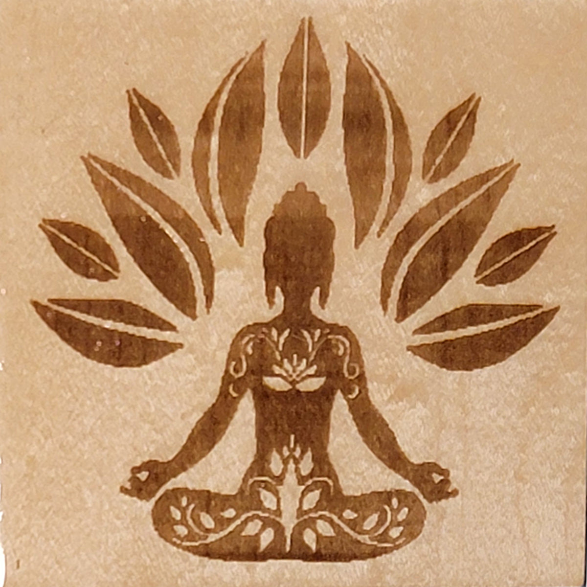 Handcrafted 4x4 Wooden Drink Coasters with Laser-Etched Hand-Drawn Designs