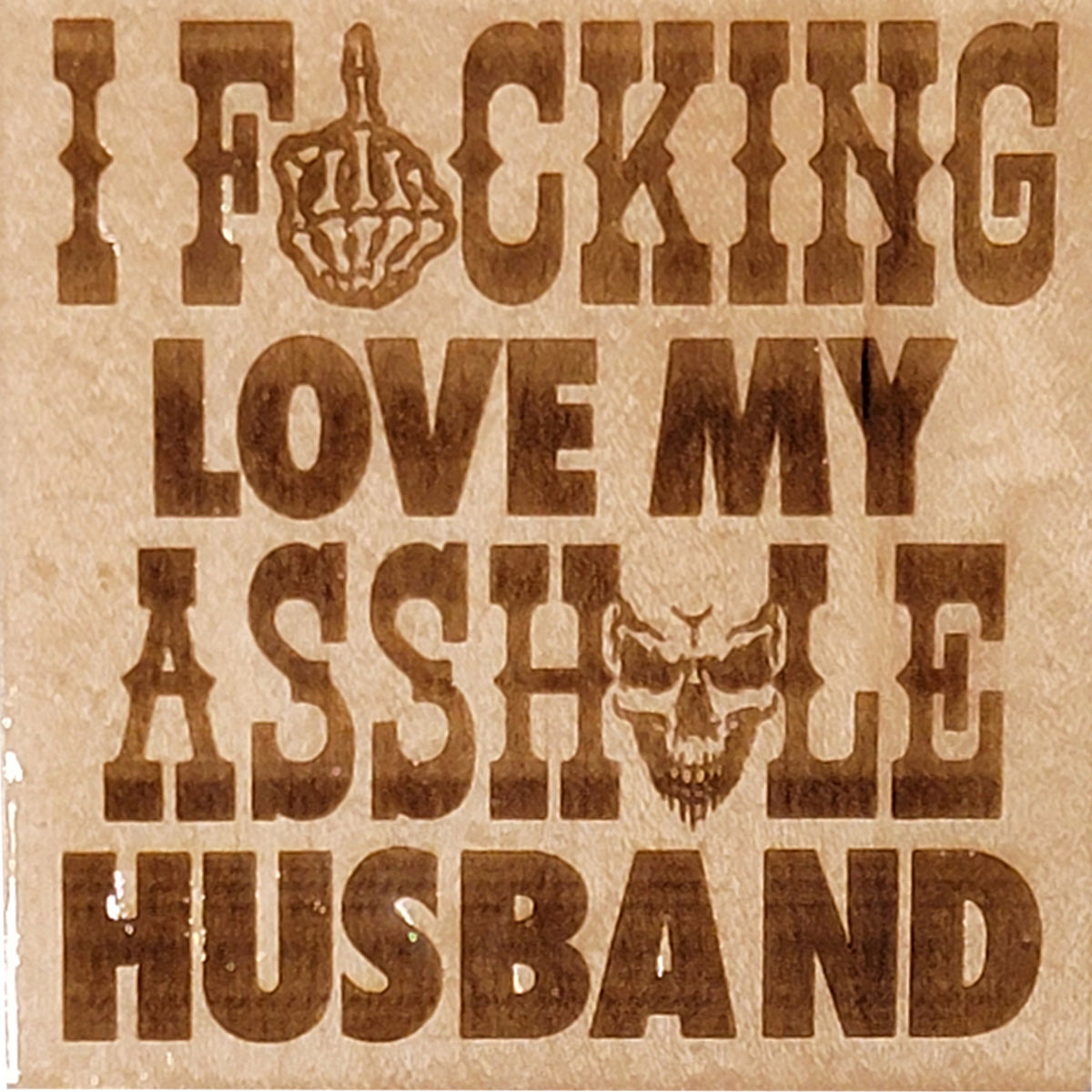 Handcrafted 4x4 Wooden Drink Coasters with Laser-Etched Hand-Drawn Designs